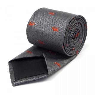 Fox hunting tie gray KM-093