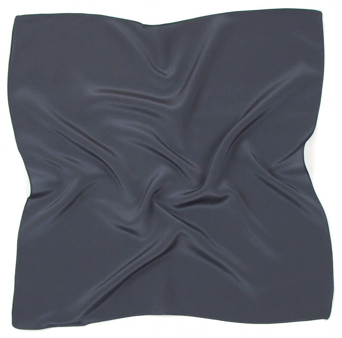 AMS-040 Silk Crepe Silk Scarf Graphite, 45x45cm 1