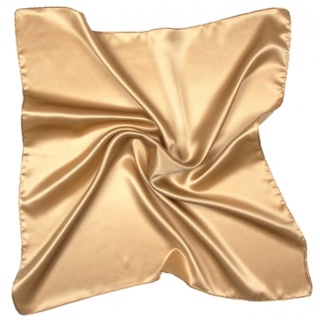Dark beige silk satin scarf, 55x55cm AS5-008