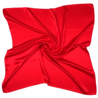 Red silk satin scarf, 55x55cm AS5-001