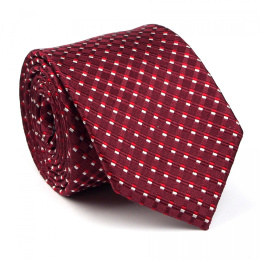 KM-065 Burgundy silk tie with a pattern.
