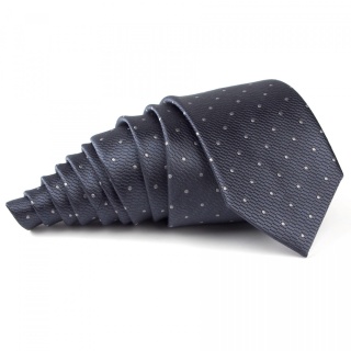 Gray silk jacquard tie KR-472