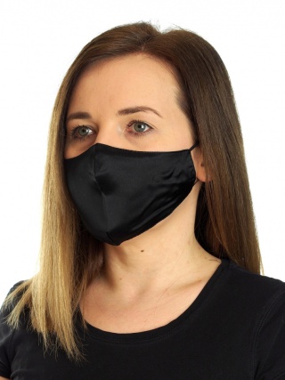Hypoallergenic Silk Protective Face Mask - Black