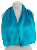 SKO-012 Turquoise Shawl Silk Satin 110x26 cm