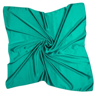 Emerald Green silk satin scarf, 90x90cm