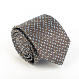 KM-115 Brown necktie with a pattern