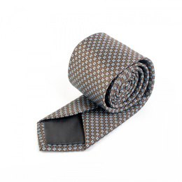 KM-115 Brown necktie with a pattern
