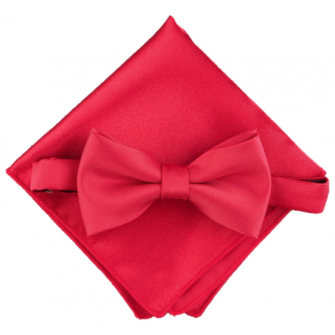 MP-004 Red fly in a set with a pocket square
