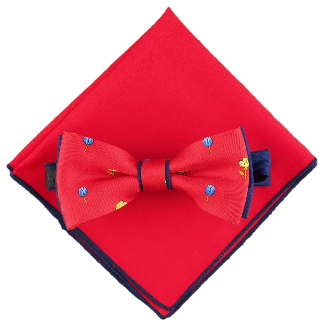 MP-010 Red Fly in a set with a pocket square