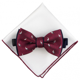MP-040 Men's Bow Tie in a Set with a Pocket Square