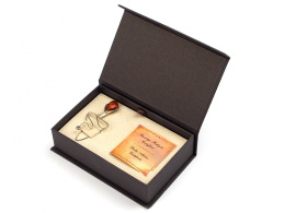ZKB-001 Silver bookmark with Baltic amber (pr.925)