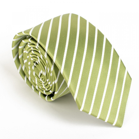 OUTLET-KM-117 Zielony krawat ze wzorem