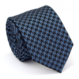 Blue Tie with a Pattern