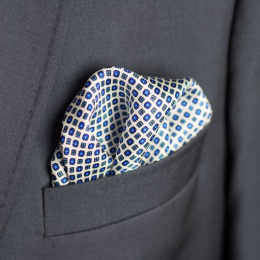 PJ-217 Silk pocket square with a pattern