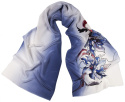 SZ-610 Hand-painted silk scarf, 170x45 cm