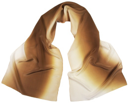 SZC-028 Multicolored silk scarf, hand shaded, 170x45cm