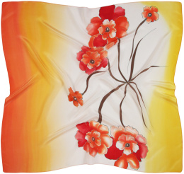 AM-946 Hand-painted silk scarf, 90x90cm