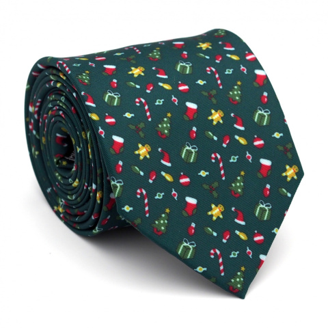 Krawat Świąteczny Zielony