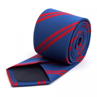 Jedwabny krawat żakardowy w paski KR-540