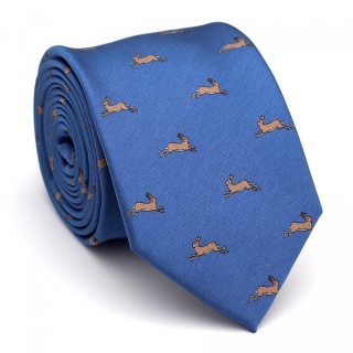 Blue hare hunting tie KM-103