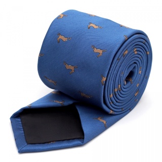Blue hare hunting tie KM-103