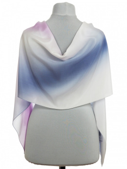 SZC-042 Multicolored silk scarf, hand shaded, 170x45cm