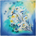 AM5-559 Hand-painted silk scarf,