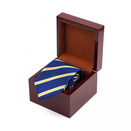 KR-556D Krawat jedwabny w drewnianym pudełku