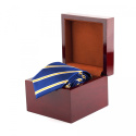 KR-556D Krawat jedwabny w drewnianym pudełku Luma