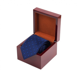 KR-459D Krawat jedwabny w drewnianym pudełku