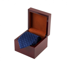 KRD-539 Krawat jedwabny w drewnianym pudełku