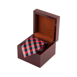 KRD-533 Krawat jedwabny w drewnianym pudełku