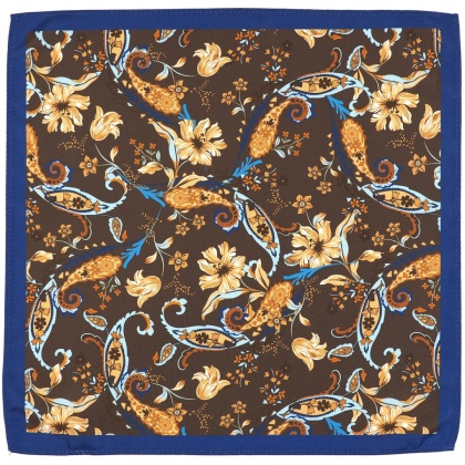 PM-091 Microfiber pocket square with floral motif