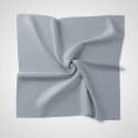 Steel-gray Crepe Silk Scarf, 90x90cm