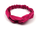Women's amaranth silk hairband with elastic band