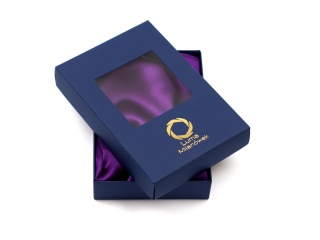 Purple Crepe Silk Scarf, 90x90cm AJK-912