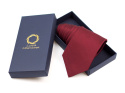 Elegancki jedwabny krawat żakardowy w kropki