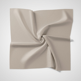 Stone Gray Crepe Silk Scarf, 70x70cm