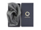 KREPA elegant silk pocket square for a jacket, graphite, 30x30 cm