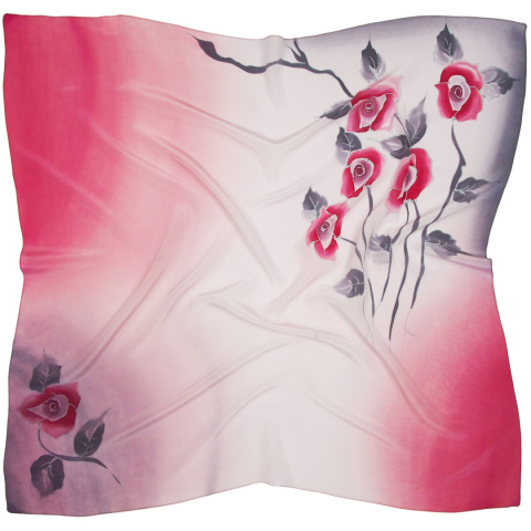 AM-996 Apaszka Jedwabna Ręcznie Malowana, 90x90cm