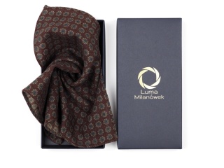 OUTLET-PW-009 Poszetka Wełniana ze Wzorem 30x30cm