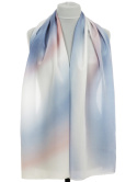 SZC-049 Multicolored silk scarf, hand shaded, 170x45cm