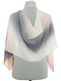 SZC-054 Multicolored silk scarf, hand shaded, 160x40cm