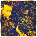 Silk Scarf Zodiac Pisces 67x67cm by Anna Halarewicz