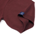 B5 Men's 100% cotton knitted polo shirt with zipper, burgundy