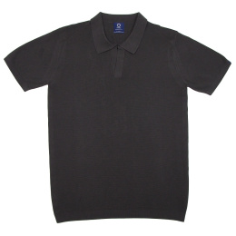 B8 Black cotton polo shirt.