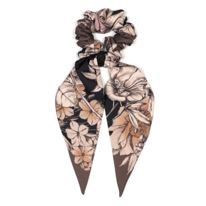 Ozdobna gumka do włosów ze wstążką Zachowawczy Brąz