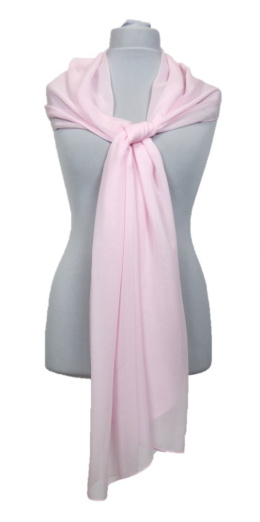 SKO-059 Single-color silk scarf - Georgette, 200x65cm