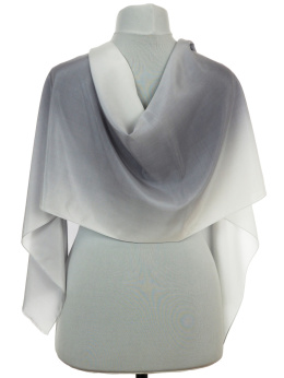 Multicolored silk scarf, hand shaded, 160x45cm