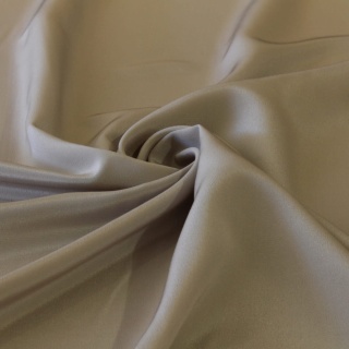 Cool Beige Crepe Silk Scarf, 90x90cm AJK-905